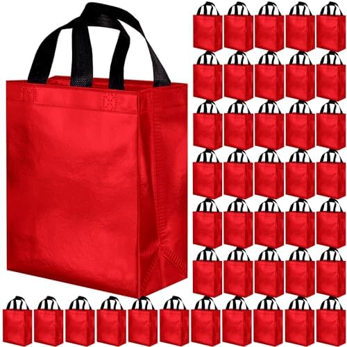 BLEWINDZ 100 Medium Reusable Gift Bags with Handles - Ideal Party Favors & Shopping Bags (10 Colors) by BLEWINDS