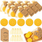 Demissle 100 Sets Wedding Party Favors Sunflower Soap Favors for Guests with Thank You Tag Gift Pouches Sunflower Party Supplies for Adults Return Gift Bridal Shower Baby Shower Decorations by Demissle