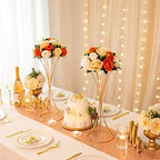 Sziqiqi Orange Fake Flowers for Centrepiece, Kissing Silk Roses Ball, 10Pcs - Image 7
