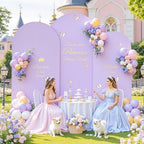 Lavender Arch Backdrop Cover 7.2ft 6.6ft 6ft Arch Cover Set of 3 Arch Covers Stretchy Backdrop for Wedding Party Baby Shower Birthday Photography Spandex Arch Stand Covers Backdrop Curtains Decor by Tao-GePartyDecorations