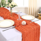12 Pack 10Ft Orange Cheesecloth Table Runner 23 x 120 Inch - Image 2