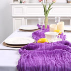 16 Pack Purple Cheesecloth Table Runner 23 x 120 Inch 10Ft - Image 5