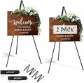 ARTASY 63" Easel Stand for Wedding Signs, Black, 2 Packs with Carry Bags by ARTASY