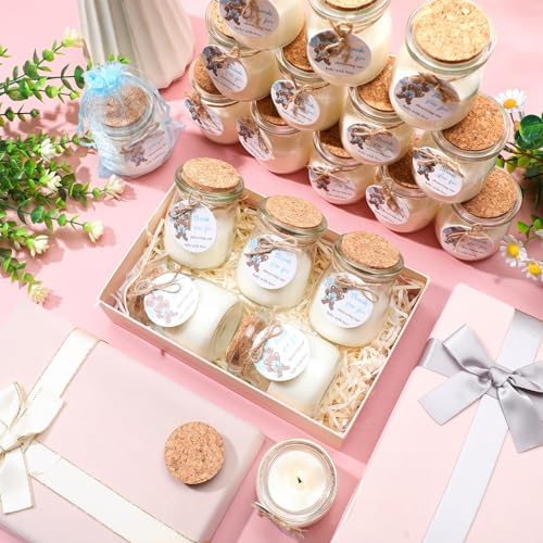 Threlaco 20 Pcs Bear Baby Shower Favor Candle Glass Jar - Image 5