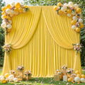 40x10ft Yellow Backdrop Curtains for Wedding Parties Wrinkle Free Photo Backdrop Drapes for Photography Birthday Baby Shower Soft Fabric Party Backgournd for Photoshoot 5x10ft, 8 Panels by Partisky