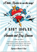 Rock and Roll Tattoo Baby Shower Invitation by Handmade