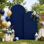 Navy Blue Arch Cover 7.2 and 6ft Spandex Arch Backdrop Cover Set of 2 - Image 7