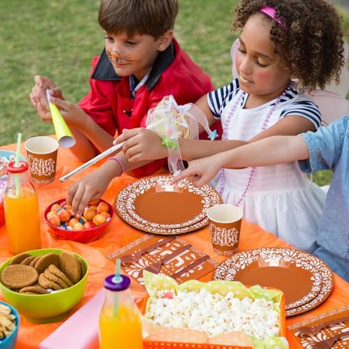 400 Pcs Cielito Lindo Party Decoration for 50, Terracotta Cielito Lindo Paper Plates Napkins Cups Cutlery Mexican Disposable Tableware for Cinco De Mayo Fiesta Baby Shower Birthday Supply - Image 4