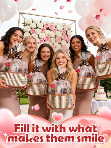 MADHOLLY 6Set Large Sturdy Bamboo Baskets for Gifts Empty, Easy to Assemble - Image 6
