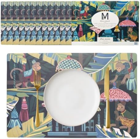 Paper Placemats Design – Monkey Massala Jungle Palace – Malabar Home - Image 2