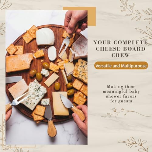 6 Pack Stainless Steel Cheese Knife Set, Baby Shower Game Gifts for Winners, Cheese Knife Gift Set with Thank You Card and Gift Box for Wedding Guests Favors Baby Shower Housewarming Party - Image 5