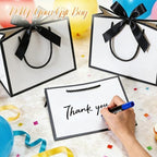 DOYIDE 50 Pcs Thank You Gift Bags with Tissue Paper & Handles, 9x7x3.1inch - Image 3