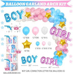 Hombae Guns or Glitter Gender Reveal Decorations, 169 PCs Boy or Girl Gender Reveal Decorations What Will Baby Be Backdrop Balloon Garland Banner Tablecloth Cake Cupcake Topper Cutout Poster Sash - Image 5