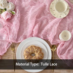 12 Pack Pink Cheesecloth Table Runners, 120 Inch 10Ft Blush Pink Gauze Table Runner for Wedding Birthday Party Baby Shower Decorations - Image 4
