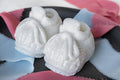 The Original Peek-a-Booties Gender Reveal Candles - Pregnancy Announcement, Gender Reveal Gifts, Cake Topper, Baby Keepsake - White Baby Bootie Candles with Hidden Pink Hearts (1 Set is 2 Booties) by Unknown