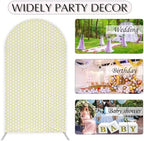 Yellow Honeycomb Arch Backdrop Cover 6FT Hexagon Beehive Stretchy Spandex Arch Stand Cover for Birthday Baby Shower Ceremony Wedding Party Decoration (Only Cover) - Image 5