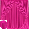 30x10ft Hot Pink Backdrop Curtain for Wedding Parties Wrinkle Free Fabric Fuchsia Drapes Backdrop Decoration for Baby Shower Birthday Photography Decoration 6 Panels, 5ft x 10ft by Gogoparti