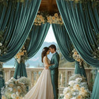40x10ft Hunter Green Backdrop Curtain for Wedding Parties Wrinkle Free Fabric Dark Green Drapes Backdrop Decoration for Baby Shower Birthday Photography Decoration 8 Panels, 5ft x 10ft - Image 2