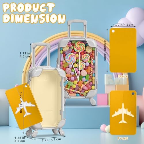 Teecyhooo 20 Pcs Mini Suitcase and 20 Pcs Metal Luggage Tags with Card - Image 2