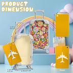Teecyhooo 10 Pcs Mini Suitcase and 10 Pcs Metal Luggage Tags with Card - Image 2