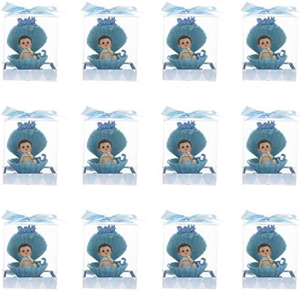 Keepsake Figurine 12 pcs Baby Boy in Blue Clam Shell with Pacifier| Awesome Decorations or Party Favors | for Pregnancy Announcements, Gender Reveals, Birthday and Special Celebrations - Image 3