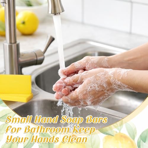 Queekay 48 Sets Bridal Shower Favors Scented Soap with Tags Bags, Lemon - Image 3