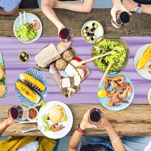12 Pack Light Purple Table Runner 10ft Romantic Chiffon Table Runner for Wedding Baby Shower and Birthday Party Cake Table Decorations(120 x 12 in) - Image 7