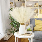obbsie 150PCS Beige Faux Pampas Grass Decor, 21.6" Fluffy Vase Filler - Image 5