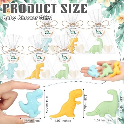 Demissle 40 Sets Dinosaur Soap Party Favors Bulk, Mini Handmade Dino Soaps - Image 2