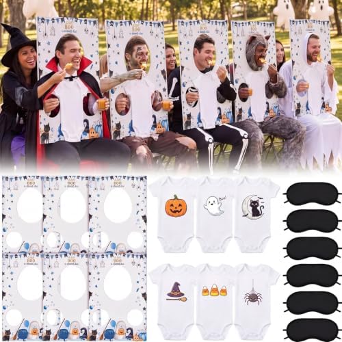 Shyyween 6 Sets Halloween Baby Shower Games A Little Boo Is Almost Due Game by Unknown