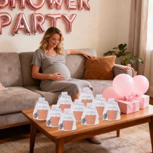 40 Set Baby Shower Party Favors Baby in Bloom Envelope Packets - Include 40 Packets 40 Flower Pots 40 Organza Bags 40 Garden Trowels - Favors for Guests Birthday Party (N-o-S-e-e-d) - Image 6