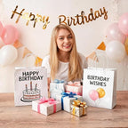 bagmad 100Pcs Pack 8x4.75x10 inch Medium White Kraft Paper Bags with Handles Bulk, Gift Bags, Craft Grocery Shopping Retail Birthday Party Favors Wedding Sacks Restaurant Takeout, Business (100) - Image 6