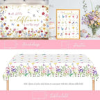 Party Inspo Wildflower Baby Shower Decorations, Baby Shower Decorations for Girl, Wild Floral Baby Shower Decorations, A Little Wildflower is On The Way Baby Shower Backdrop Balloon Cupcake Topper - Image 5