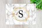 Andaz Press Custom Personalized Disposable Paper Placemats, 12 x 18 Inch, Set of 25, Custom Monogram Marble Geometric, Tableware, Dining, Tabletop, Table Setting for Wedding, Bridal Shower, Party - Image 2