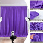 20x10ft Purple Backdrop Curtain for Wedding Parties Wrinkle Free Fabric Purple Drapes Backdrop Decoration for Baby Shower Birthday Photography Decoration 4 Panels, 5ft x 10ft - Image 5