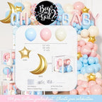 Costova Twinkle Twinkle Little Star Gender Reveal Decorations, Pink or Blue Gender Reveal Decorations with Backdrop, Balloons, Banner, Tablecloth, Boxes, Sash for Neutral Baby Shower Party - Image 4