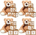 WinnerWhy 20 Pcs 4 Sets Bear Boxes with Letters for Baby Shower Brown Bear Baby Shower Centerpieces for Gender Reveal Birthday Party Table Decorations by WinnerWhy