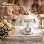 Audio Guest Book Wedding Phone, Retro Telephone Voice Recorder with Custom Greeting, Rechargeable Message Keepsake for Bridal Shower, Anniversary & Special Occasions（White） - Image 2