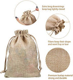 Shappy 50 Pcs 5 x 7 Inch Organza Burlap Bag with Drawstring, Flaxen - Image 3