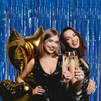 20 Pack Foil Curtain Backdrop Blue Metallic Tinsel Foil Fringe Curtains Photo Booth Props for Birthday Wedding Engagement Baby Shower Bachelorette Christmas Holiday Celebration Party Decorations - Image 6