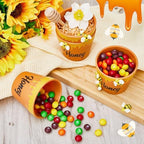 meekoo 30 Sets Mini Honey Bee Pots with Wooden Dippers Charms Honey Jars - Image 5