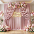 10ftx10ft Dusty Pink Backdrop Curtain for Wedding Parties, Wrinkle Free Silky Polyester 2 Panels Draping Fabric Photo Backdrop Drapery Back Drop Cloth for Birthday Photography Background Photoshoot by High-ImpactVisuals
