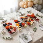 BABY Charcuterie Board Letters Acrylic Clear Reusable with Clear Tongs - Image 6