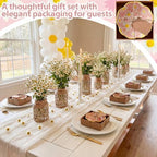 SiliFine 24 Pcs Daisy Party Favors for Guests Small Ceramic Bowl Bulk Gifts Set 3.3 Inch Floral Design Mini Dipping Sauce Dish with Card Box for Bridal Pooja Baby Shower Birthday Guest Gift - Image 5