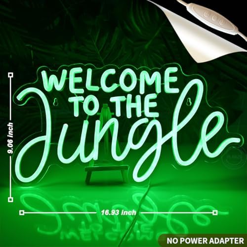 Planzo Welcome to the Jungle LED Neon Light Sign Baby Shower Wall Decor - Image 3