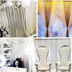 Poise3EHome Silver Sequin Backdrop Curtains,4 Panels 2FTx8FT Glitter Background for Party Birthday Party Baby Shower Wedding Christmas Thanksgiving Halloween Holiday Festival Decor - Image 3