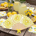 Roowest 36 Pcs Lemon Folding Hand Fans Bulk, Bridal Shower Party Favors - Image 4