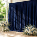 10ft x 10ft Navy Blue Backdrop Curtains for Parties, Wrinkle-Free Fabric Photo Backdrop Drapes for Graduation Corporate Event Wedding Baby Shower Nautical Party Photography Background Decor by Gewonelife