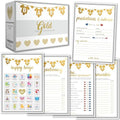 Party Hearty Baby Shower 5 Game Pack, Premium Thick Cardstock - Gold by PartyHearty
