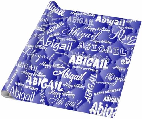 AOFUN Wrapping Paper Roll with Printed Name Funny Birthday Wrapping Paper Personalized Name Heart Mens Wrapping Paper Christmas Gift Wrapping 3 Rolls 58" x 23" - Image 5